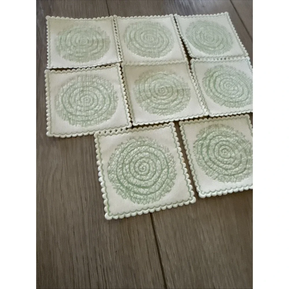 Vintage NOS Rixie Cupkin Coasters Paper Cocktail  Coffee MCM Design 8‎ CT